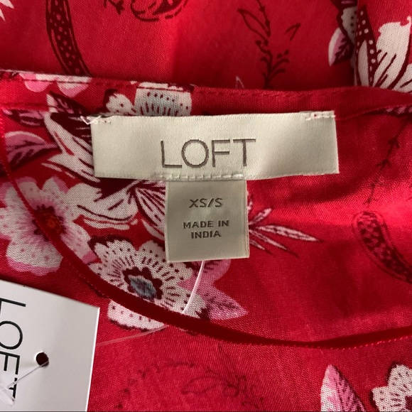 LOFT Floral Kamino Style Open Tunic Size XS NWT - Picture 2 of 5